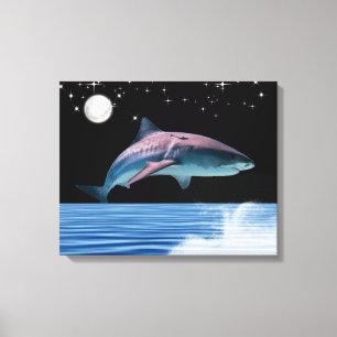 Blauhai Leinwanddruck