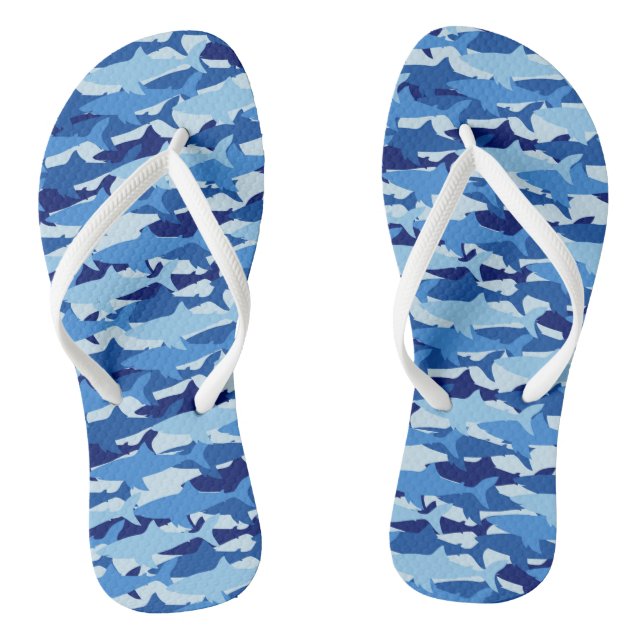 Blauhaie-Muster Flip Flops (Fußbett)