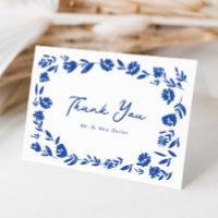 Blauhandgezeichnete Molkenkorrektur-Blume Hochzeit
