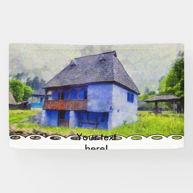 Blauhausmalerei Banner (Horizontal)