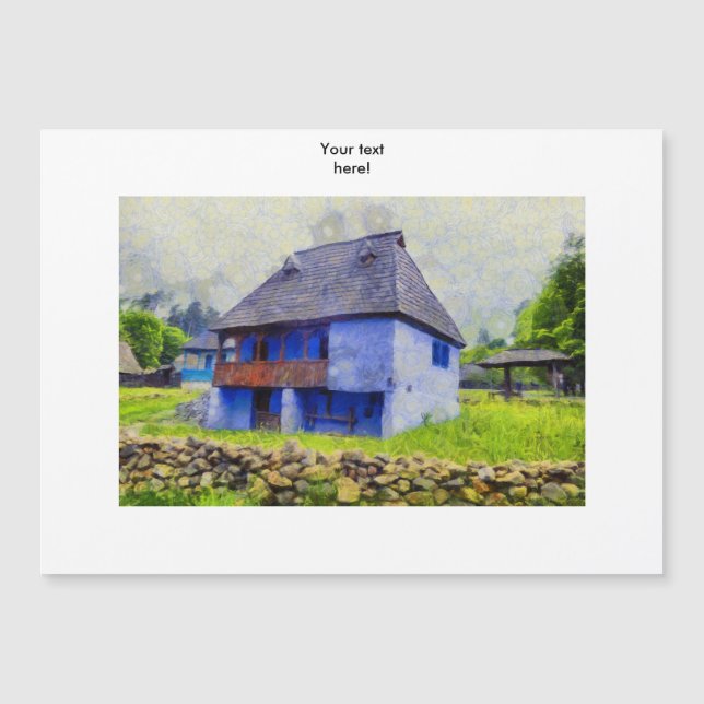 Blauhausmalerei Magnetkarte (Vorderseite)