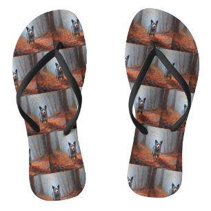 Blauhelm im Herbst Inspiriert Fall Flip Flops