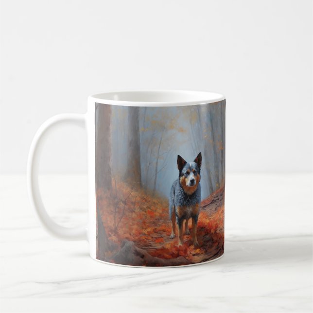 Blauhelm im Herbst Inspiriert Fall Kaffeetasse (Links)