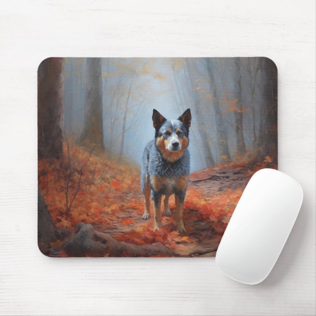 Blauhelm im Herbst Inspiriert Fall Mousepad (Mit Mouse)