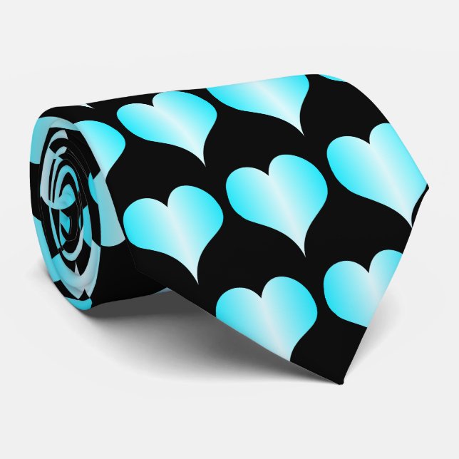 Blauherz Design Krawatte (Gerollt)