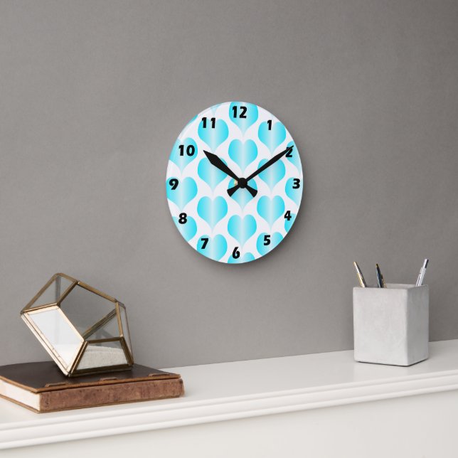 Blauherz Design Runde Wanduhr (Büro)