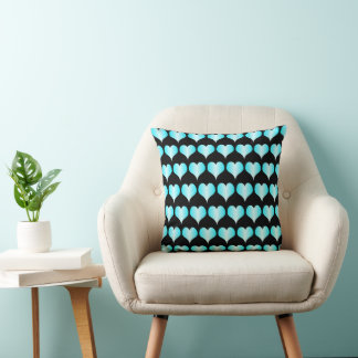 Blauherzen-Design Kissen