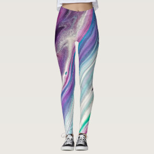 Blauhimbeere abstrakte Leggings