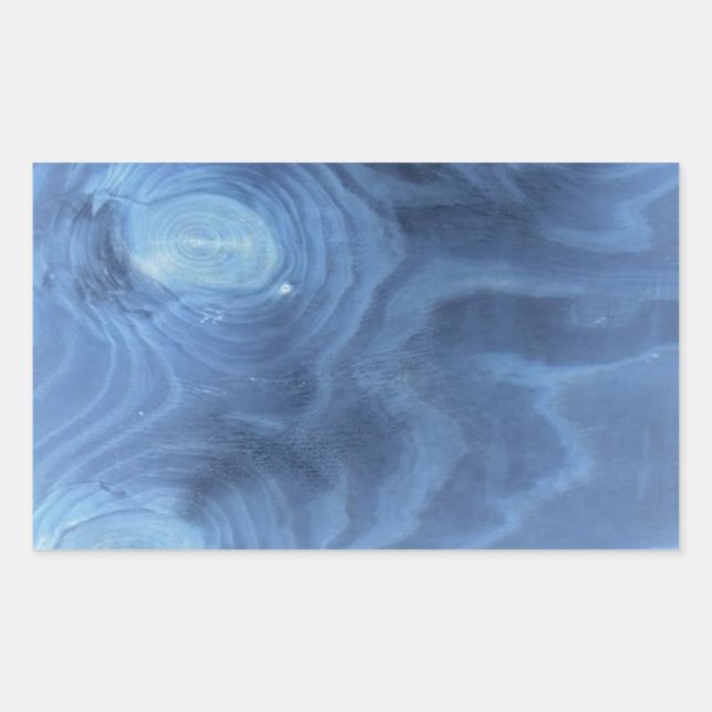 Blauholzmuster Rechteckiger Aufkleber (Vorderseite)