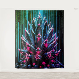 Blaukaktus Wandteppich