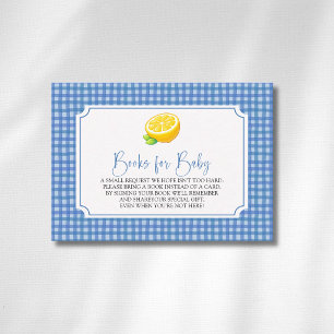 Blaukarierte Bücher Für Baby Lemon Baby Blue  Begleitkarte
