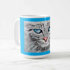 Blaukatzenportrait Kaffeetasse