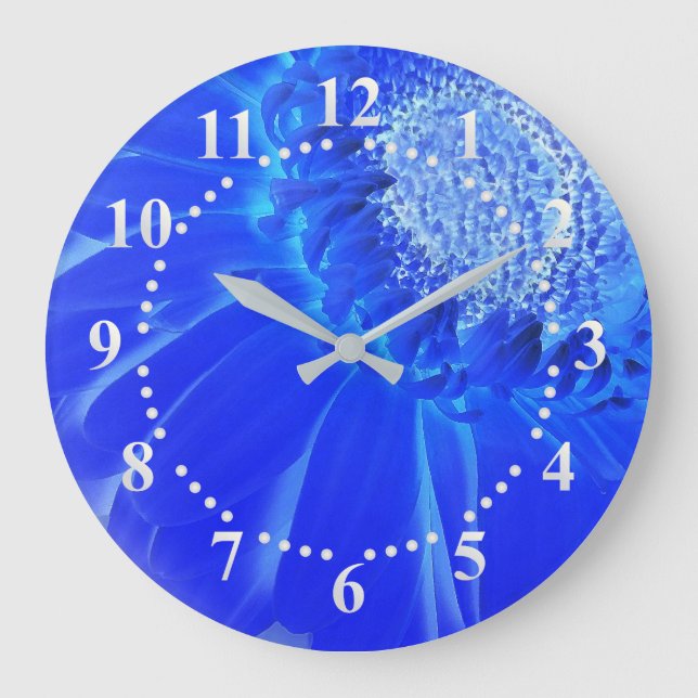 Blaukehlchen Große Wanduhr (Vorderseite)