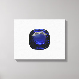 Blaukissen-Schnitt Saphire Leinwanddruck