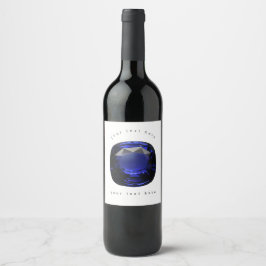 Blaukissen-Schnitt Saphire Weinetikett