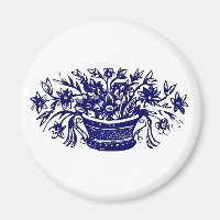 Blaukörbe für Blume Holzschnitt