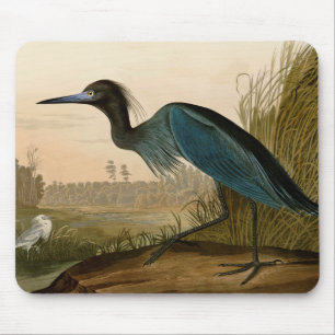 Blaukranich-Reiher-Audubon-Druck Küstenkunst Mousepad