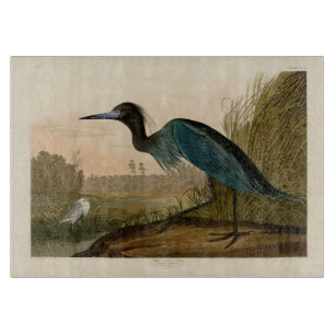 Blaukranich-Reiher-Audubon-Druck Küstenkunst Schneidebrett