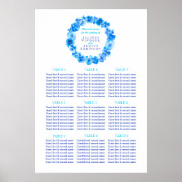 Blaukranz-Hochzeitstisch Poster