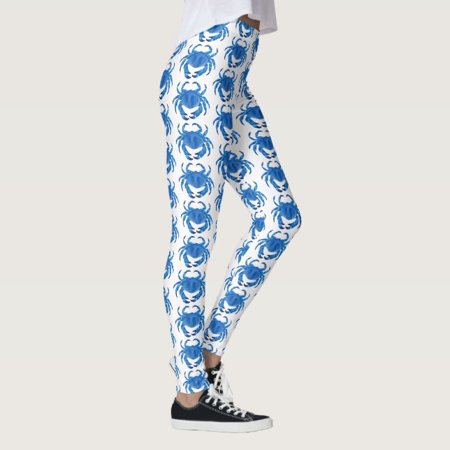 Blaukrebsmuster Leggings (Rechts)