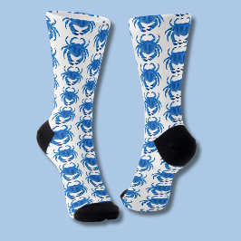 Blaukrebsmuster Socken