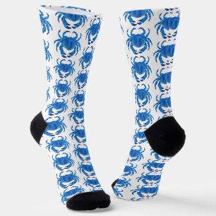 Blaukrebsmuster Socken