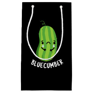 Blaukummer Funny Sad Veggie Cucumber Pun Dark BG Kleine Geschenktüte