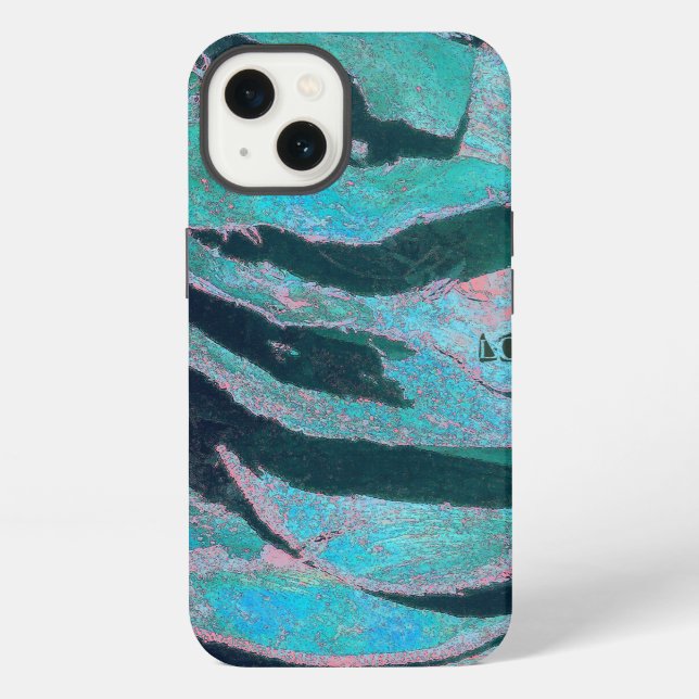 Blaulachmaske iPhone Hülle (Rückseite)