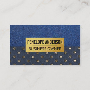 Blauleder   Polstermaterial Visitenkarte