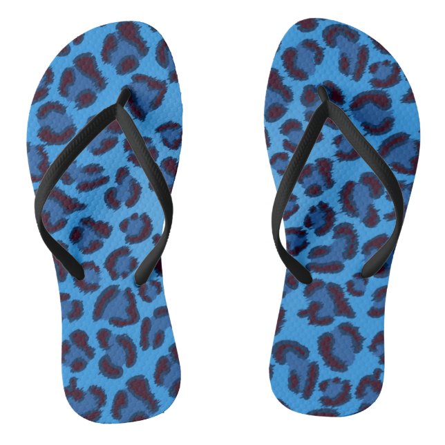 Blauleopartextur Flip Flops (Fußbett)