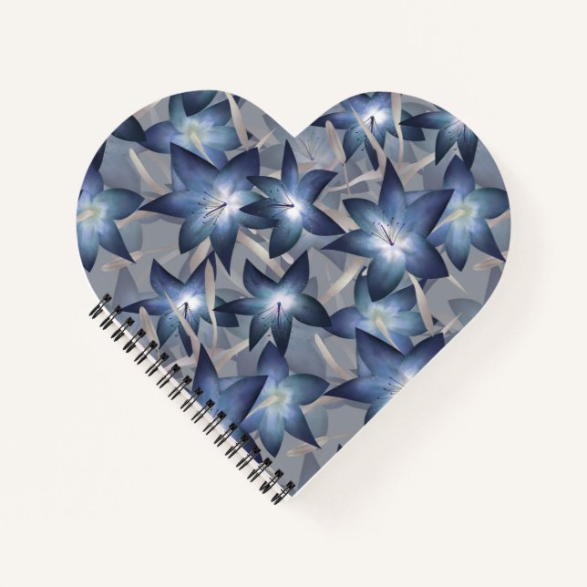 Blaulilie Notizbuch (Vorderseite)