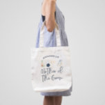 Blaumädchenhafte Schriftmutter der Bräutigam-Tasch Jumbo Stoffbeutel<br><div class="desc">Navy blauen Sommer mädchenhaften modernen Cocktail Hochzeit Bachelorette Drehbuch Mutter des Bräutigam Party Tasche Design.</div>