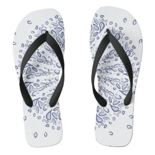 Blaumandala-Muster Flip Flops