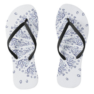 Blaumandala-Muster Flip Flops
