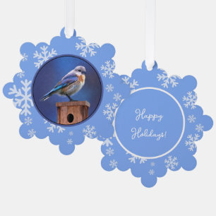 Blaumännchen-Gemälde (Weibchen) - Original-Vogel-K Ornament Karte