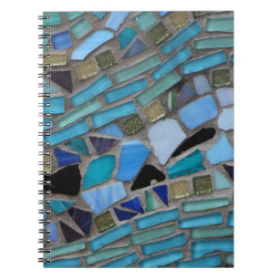 Blaumeer-Glas-Mosaik Notizblock