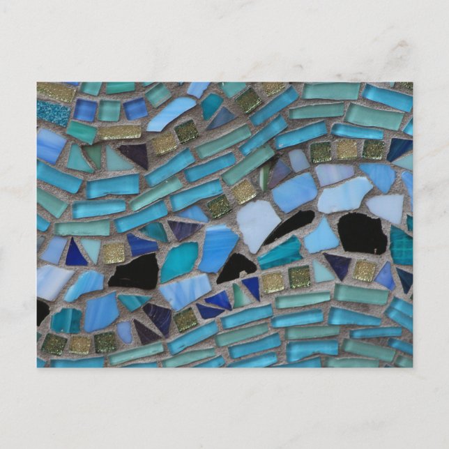 Blaumeer-Glas-Mosaik Postkarte (Vorderseite)