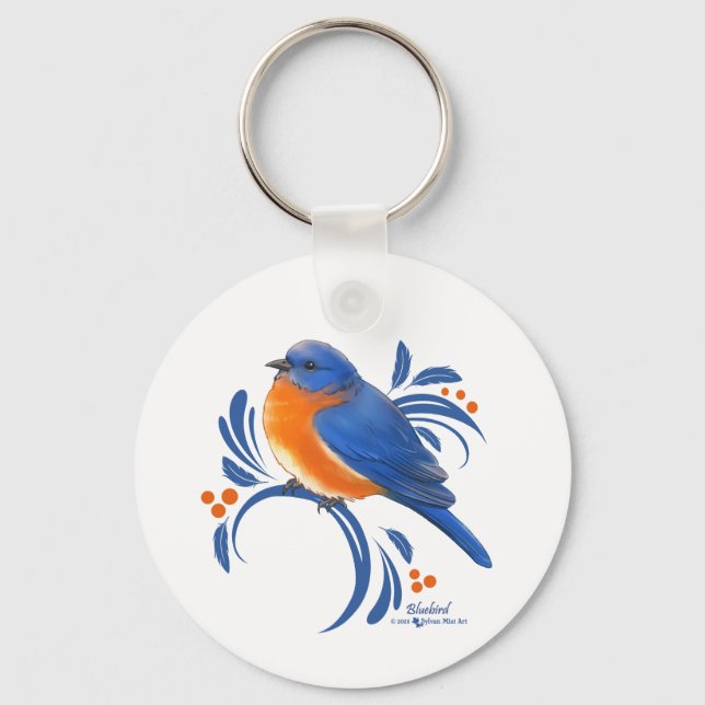 Blaumeise Schlüsselanhänger (Vorderseite)