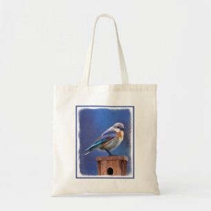 Blaumeise (Weibchen) Malerei - Originale Vogelkuns Tragetasche
