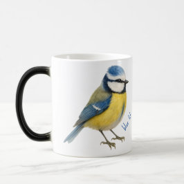 Blaumeisen-Vogeltasse, Aquarell-Garten-Vogelkunst Verwandlungstasse