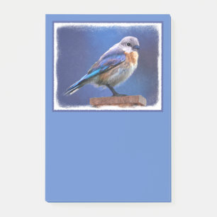 Blaumeisen (Weibchen) Malerei - Originale Vogelkun Post-it Klebezettel