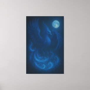 Blaumond-Phönix · Fine Art Leinwanddruck