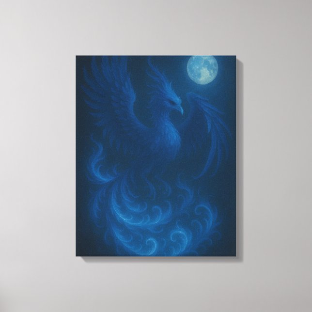 Blaumond-Phönix · Fine Art Leinwanddruck (Vorderseite)