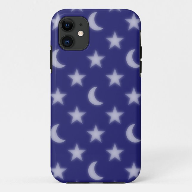 Blaumonde und Sternmuster Case-Mate iPhone Hülle (Rückseite)