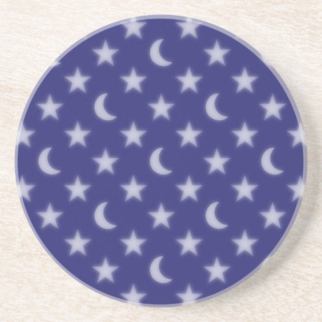 Blaumonde und Sternmuster Getränkeuntersetzer (Vorne)