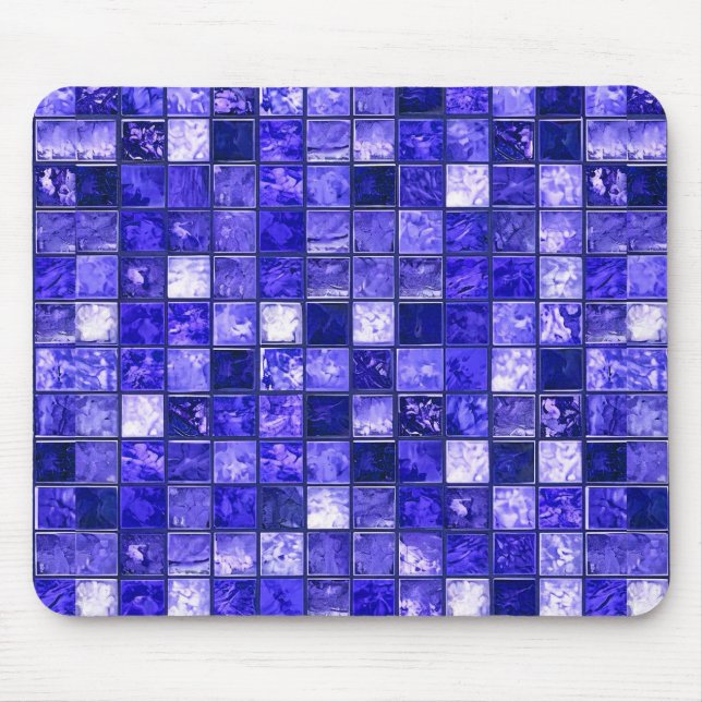 Blaumosaikmuster Mousepad (Vorne)
