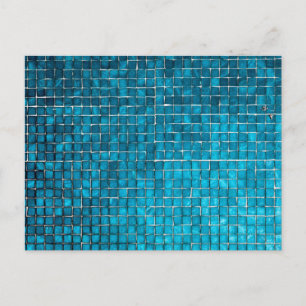 Blaumosaikmuster Postkarte