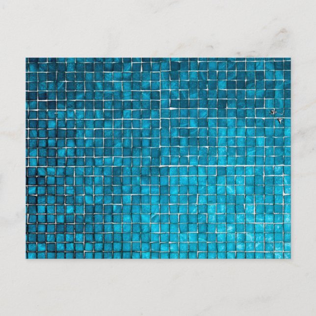Blaumosaikmuster Postkarte (Vorderseite)