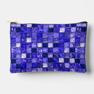 Blaumosaikmuster Zubehörtasche