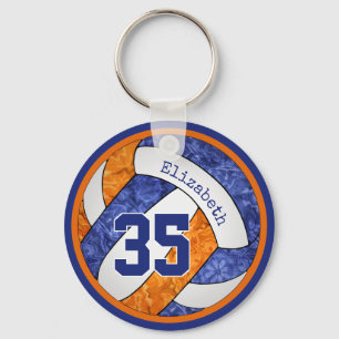 Blauorange Girls Volleyball Team Sondergeschenke Schlüsselanhänger